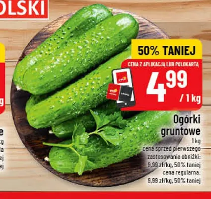 Ogórki gruntowe promocja w POLOmarket