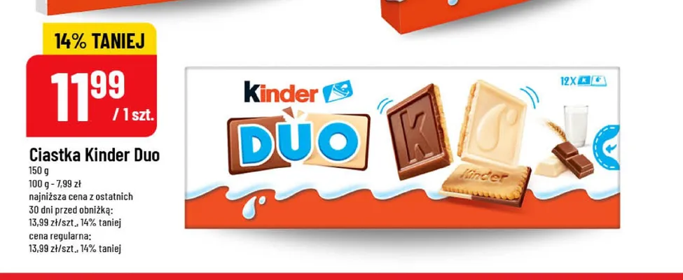 Ciastka Kinder Duo promocja w POLOmarket