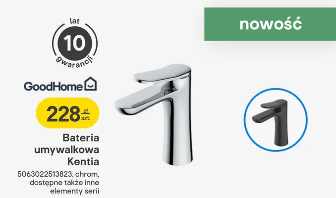 Bateria umywalkowa Kentia promocja w Castorama