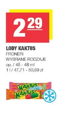 Lody Kaktus promocja w SPAR