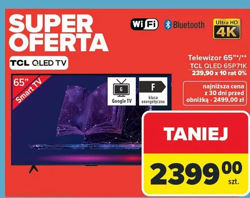 Telewizor 65" QLED 65P71K TCL promocja