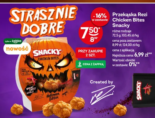 Przekąska Rezi Chicken Bites Snacky Spooky Sweet Chilli promocja w Żabka