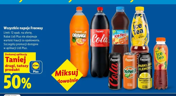 Napój gazowany Freeway Cola Zero Cukru promocja w Lidl