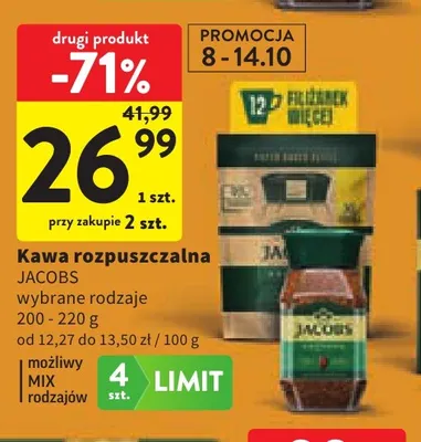 Kawa rozpuszczalna Jacobs promocja w Intermarche