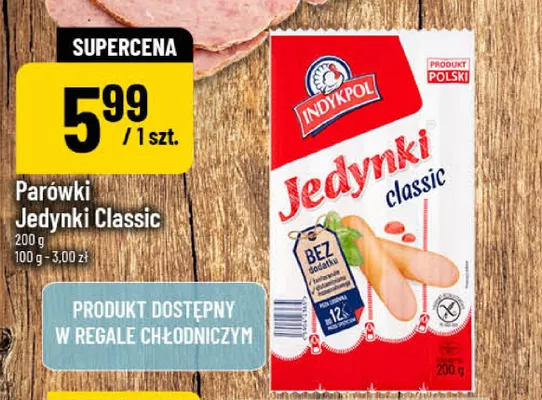 Parówki Jedynki Classic Indykpol promocja w POLOmarket