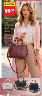 Torebka damska Pierre Cardin 23x9x18 cm promocja w Biedronka