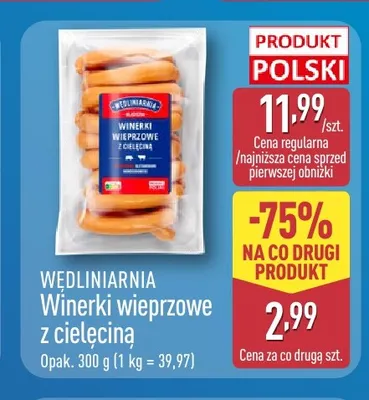Winerki wieprzowe z cielęciną Wędliniarnia promocja w Aldi