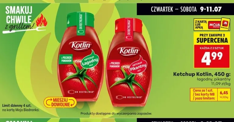 Ketchup pikantny Kotlin promocja w Biedronka