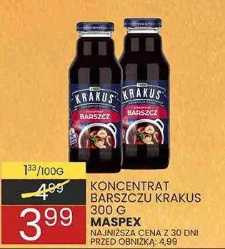 Koncentrat barszczu krakus promocja w Wafelek