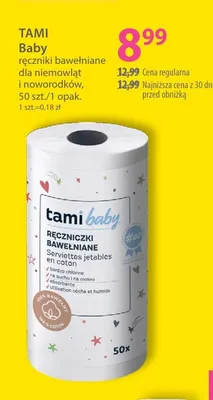 Ręczniki bawełniane dla niemowląt i noworodków Tami Baby promocja w Hebe