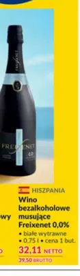 Wino bezalkoholowe musujące Freixenet białe wytrawne promocja w Makro