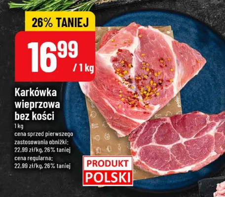 Karkówka wieprzowa bez kości polska promocja w POLOmarket