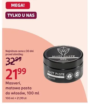 Matowa pasta do włosów, 100ml promocja w Rossmann