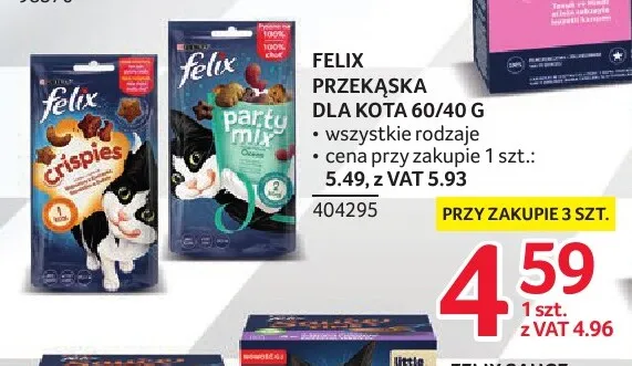 Przekąska dla kota Felix Crispies promocja w Selgros
