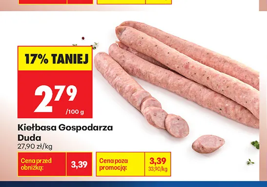 Kiełbasa Gospodarza Duda promocja w Biedronka