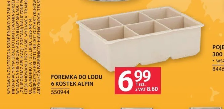 Foremka do lodu Alpin promocja w Selgros