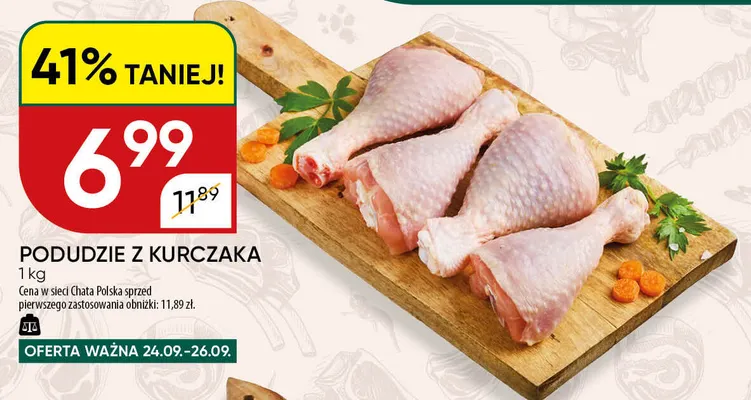 Podudzie z kurczaka promocja w Chata Polska