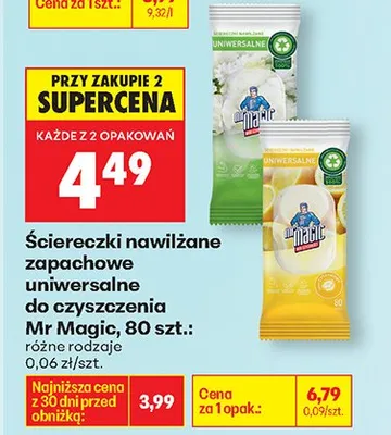Ściereczki nawilżane zapachowe uniwersalne do czyszczenia różne rodzaje promocja w Biedronka