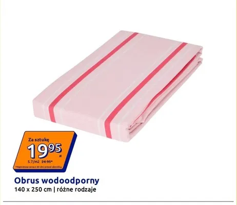 Obrus wodoodporny 140x250 cm promocja w Action