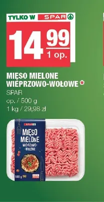 Mięso mielone wieprzowo-wołowe SPAR promocja w SPAR
