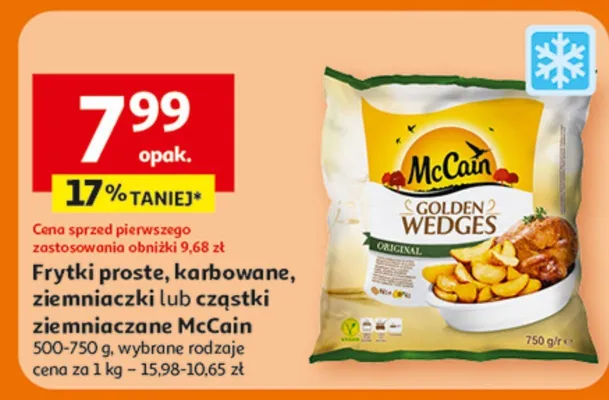 Frytki lekko karbowane, ziemniaczki lub cząstki ziemniaczane promocja w Auchan