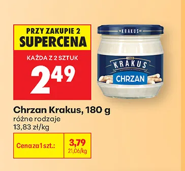 Chrzan Krakus promocja w Biedronka