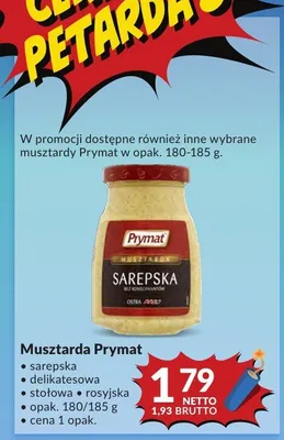 Musztarda rosyjska Prymat promocja w Makro