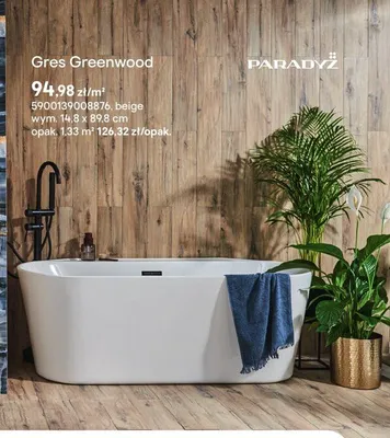 Gres Greenwood beige promocja w Castorama