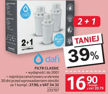 Filtr Classic Dafi promocja w Selgros