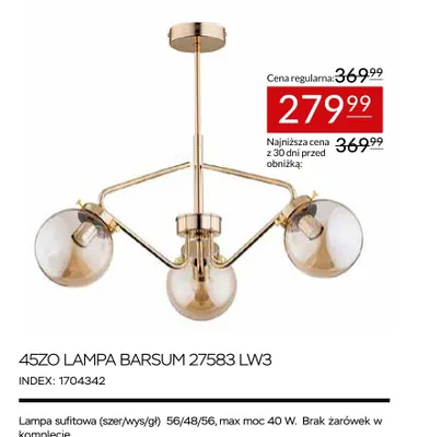Lampa Barsum 27583 LW3 promocja w Abra Meble
