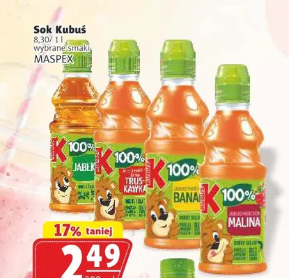 Sok Kubuś 100% Jabłko promocja w Prim Market