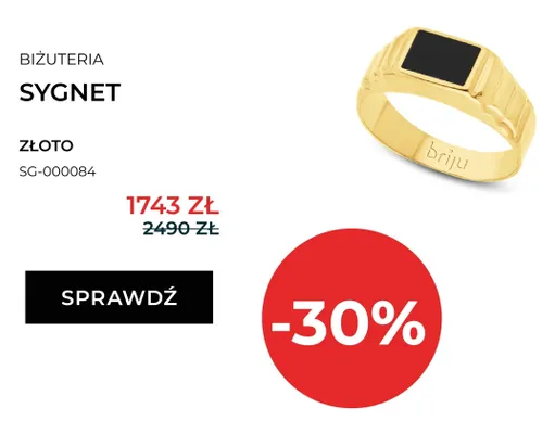 Sygnet złoty Briju SG-000084 promocja w Briju