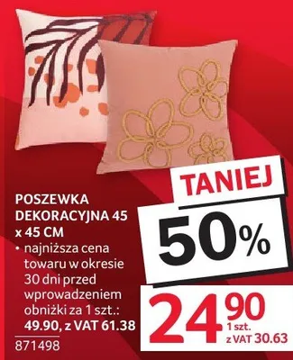 Poszewka dekoracyjna 45x45cm promocja w Selgros