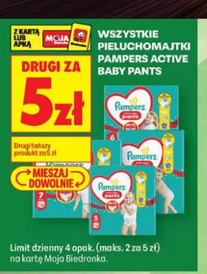 Pieluchomajtki Pampers Active Baby Pants promocja w Biedronka