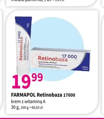 Krem z witaminą A Farmapol Retinobaza 17000 promocja w Drogerie Polskie