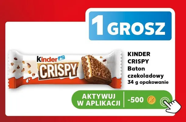 Baton czekoladowy Kinder Crispy promocja w Kaufland