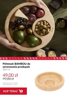 Półmisek BAMBOU do serwowania przekąsek Homla 30x5 cm promocja w Homla
