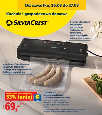 Zgrzewarka próżniowa z zestawem akcesoriów promocja w Lidl