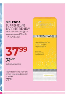 Bielenda SupremeLab Barrier Renew serum odbudowująco-regenerujące promocja w Drogerie Jawa