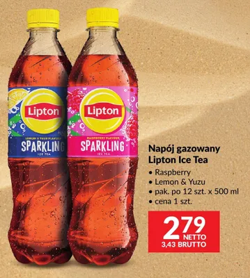 Napój gazowany Lipton Ice Tea Sparkling Raspberry promocja w Makro