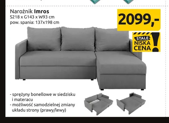 Narożnik Imros promocja w Black Red White