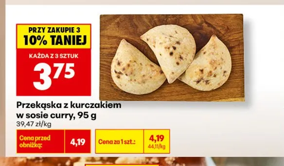 Przekąska z kurczakiem w sosie curry promocja w Biedronka
