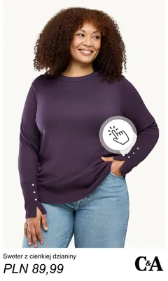 Sweter z cienkiej dzianiny C & A promocja w C&A