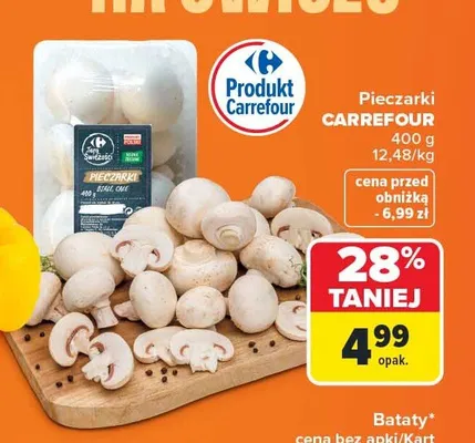 Pieczarki Carrefour promocja w Carrefour Market