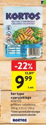 Ser typu cypryjskiego Kortos grillowo-sałatkowy promocja w Intermarche