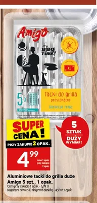 Aluminiowe tacki do grilla duże Amigo promocja w Twój Market