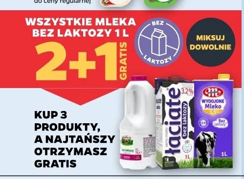 Mleka bez laktozy 1 l promocja w Netto