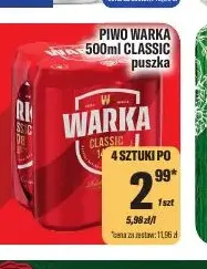 Piwo Warka Classic promocja w Tomi Markt