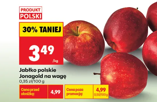 Jabłko polskie Jonagold na wagę promocja w Biedronka