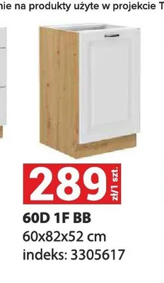 Szafka kuchenna stojąca 60D 1F BB promocja w Merkury Market